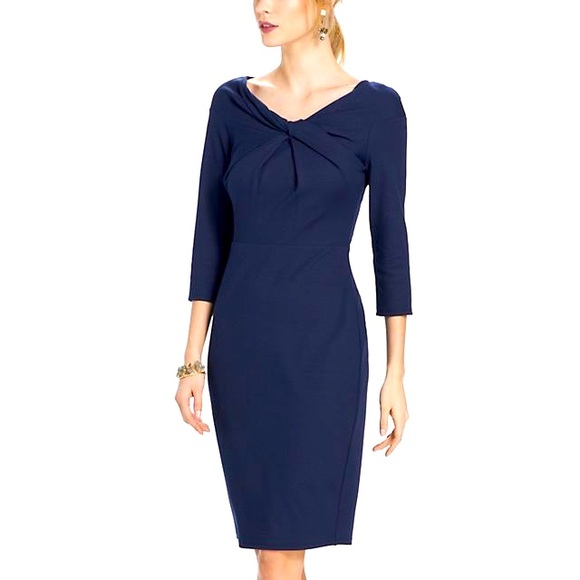 Bailey44 Anthropologie Ina Boatneck Dress | XS | Navy - Picture 1 of 4